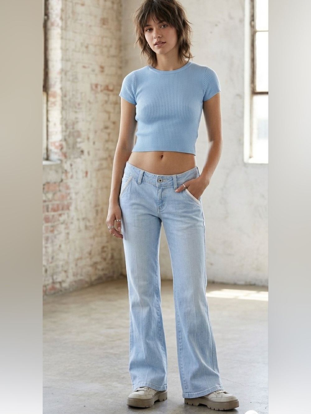 Vintage 90’s Jeans with White Detailing from Rosso